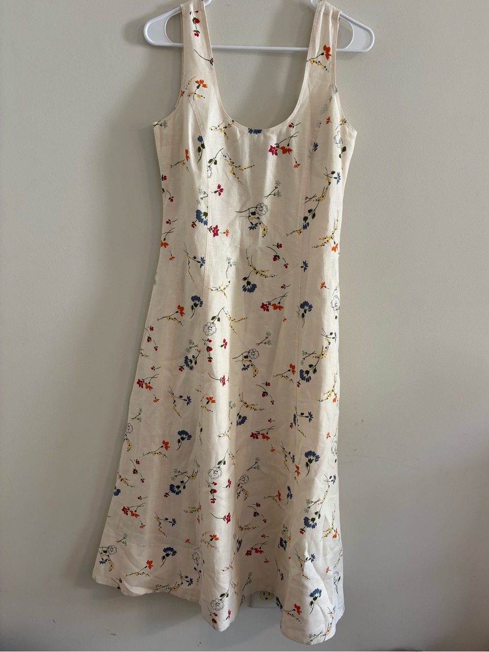 Ralph Lauren Garden Floral Cream Floral Scoop-Neck Dress Size 4
